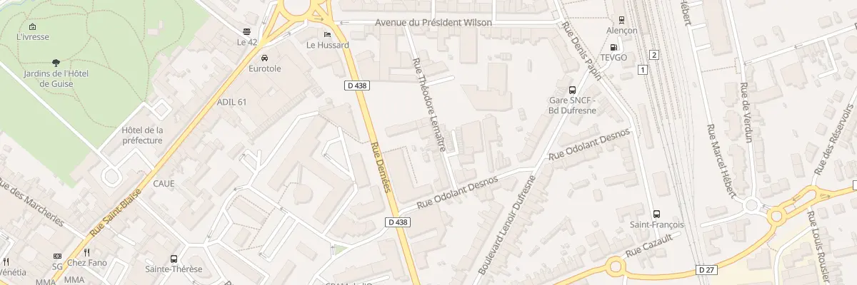 Plan du 26 Rue Lemaitre à Alençon