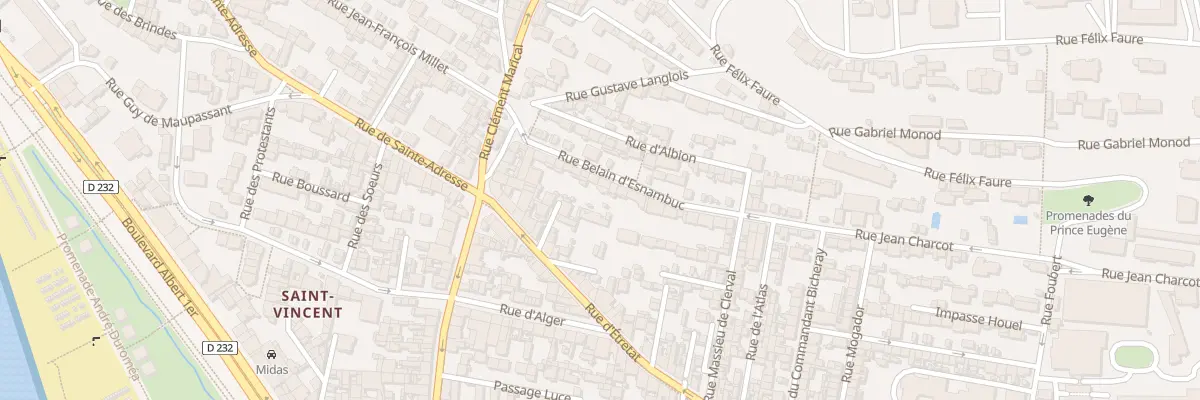 Plan du 20 Rue Belain d’Esnambuc au Havre