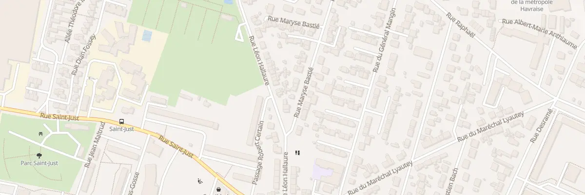 Plan du 9 Rue Maryse Bastié au Havre