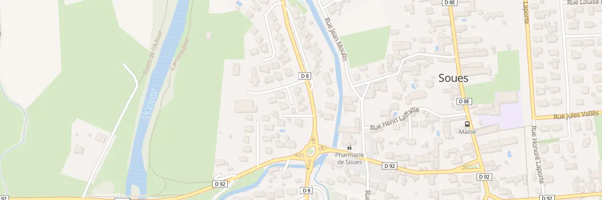 Plan du 7 Bd Joliot Curie à Soues