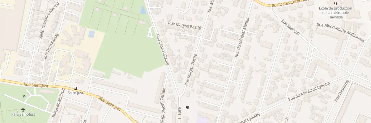 Plan du 13 Rue Maryse Bastié au Havre