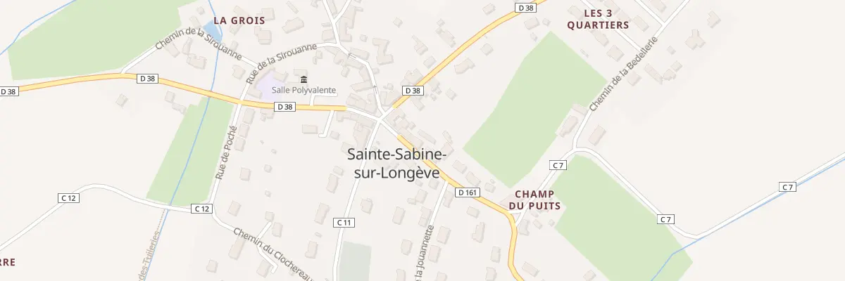 Plan du 3 Rue des Trois Couleurs à Sainte-Sabine-sur-Longève