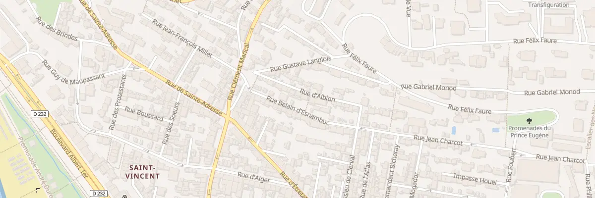 Plan du 15 Rue Belain d’Esnambuc au Havre
