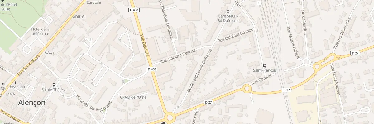 Plan du 25 Bd Lenoir Dufresne à Alençon