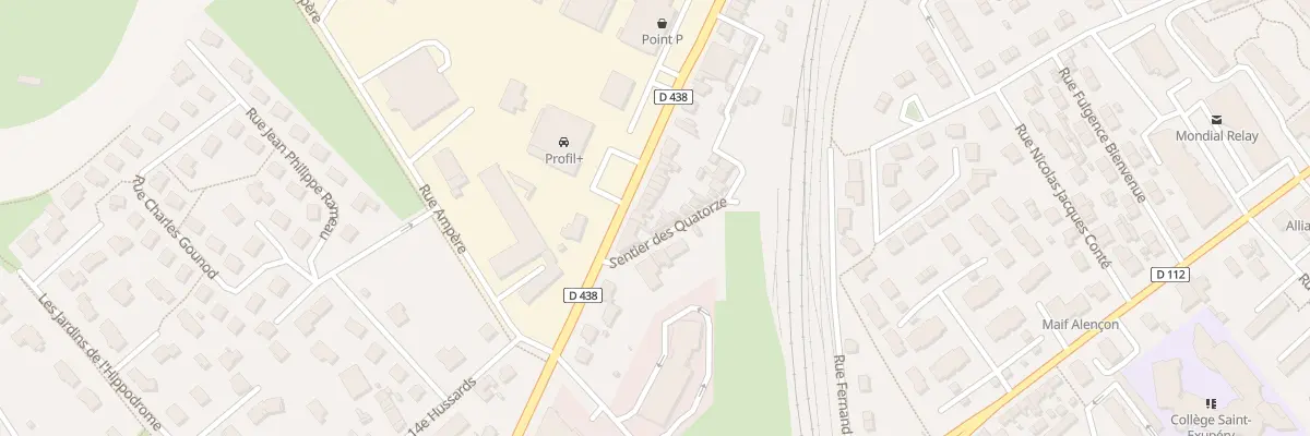 Plan du 32 Av de Basingstoke à Alençon