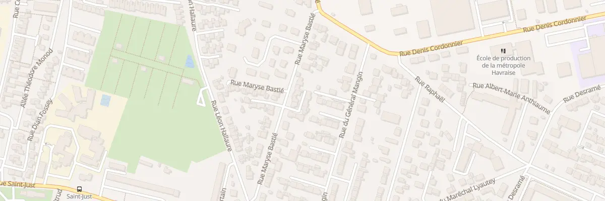 Plan du 30 Rue Maryse Bastié au Havre