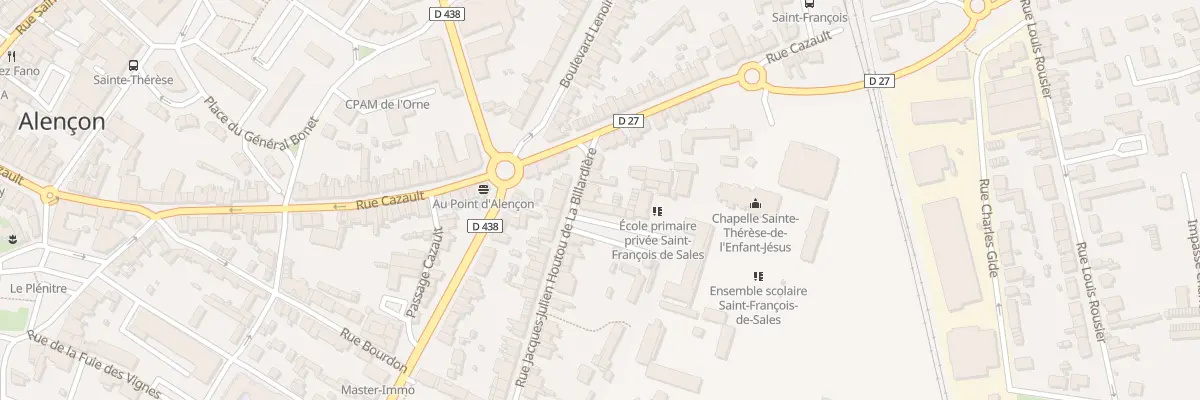 Plan du 104 Rue Labillardière à Alençon