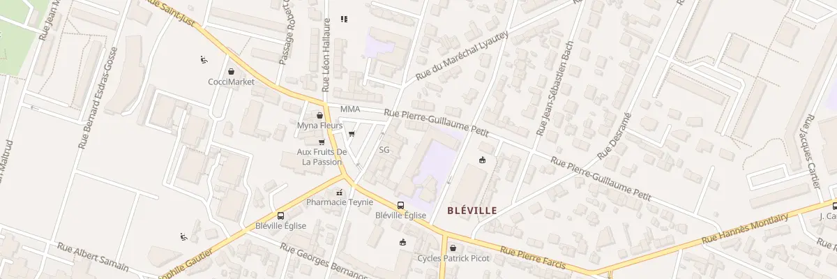 Plan du 16 Rue Pierre Guillaume-Petit au Havre