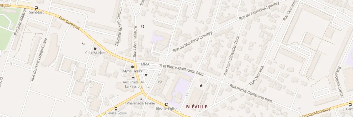 Plan du 2 Rue Mal Lyautey au Havre