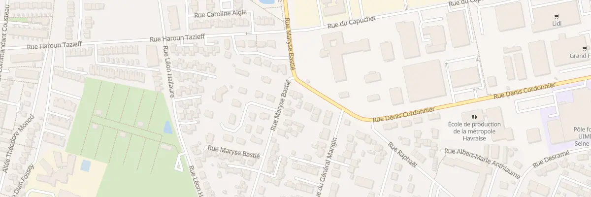 Plan du 54 Rue Maryse Bastié au Havre