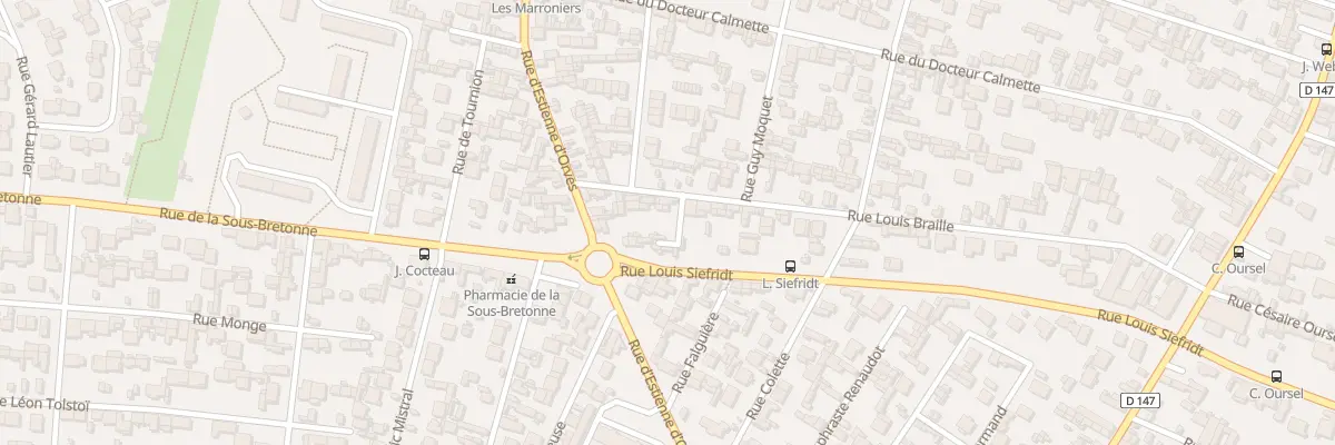 Plan du 8 Rue Louis Braille au Havre