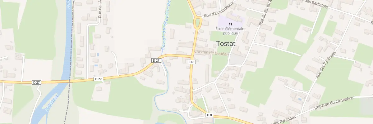 Plan du 2 Rue de Tarbes à Tostat