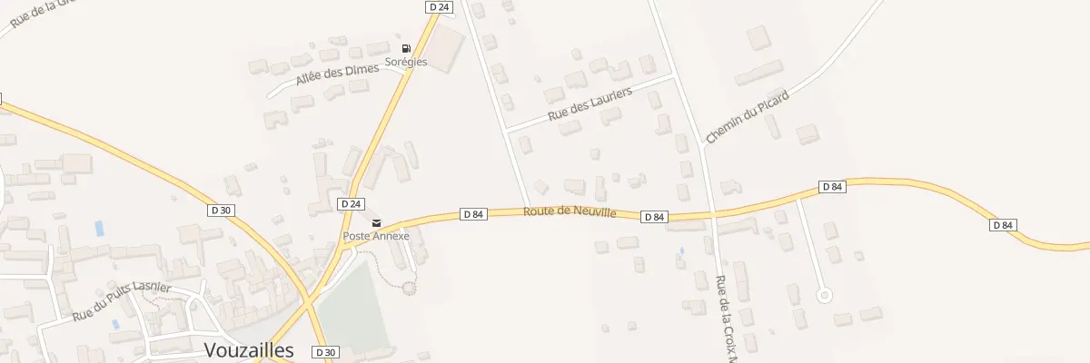 Plan du 4 Rte de Neuville à Vouzailles