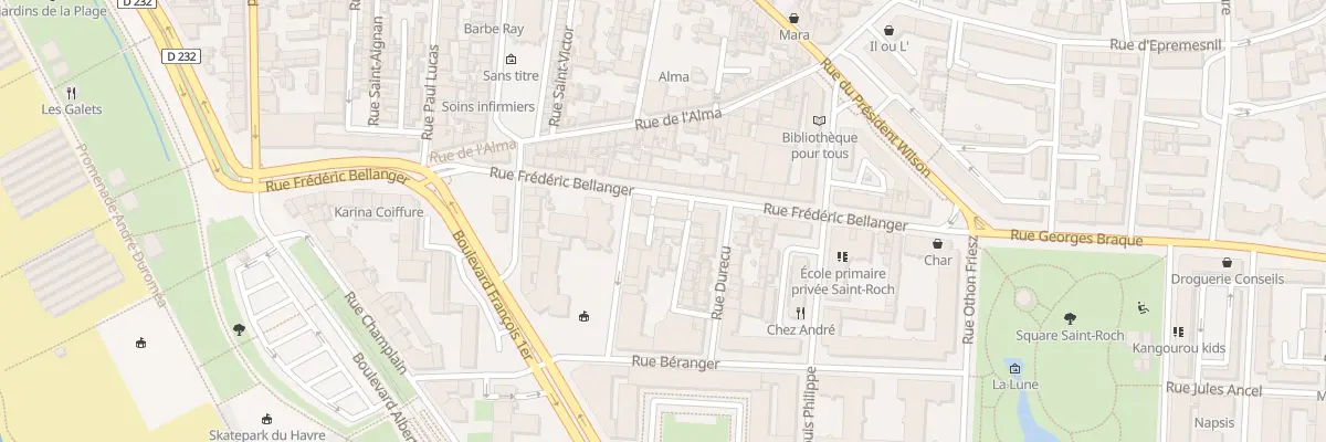 Plan du 46 Rue Frédéric Bellanger au Havre