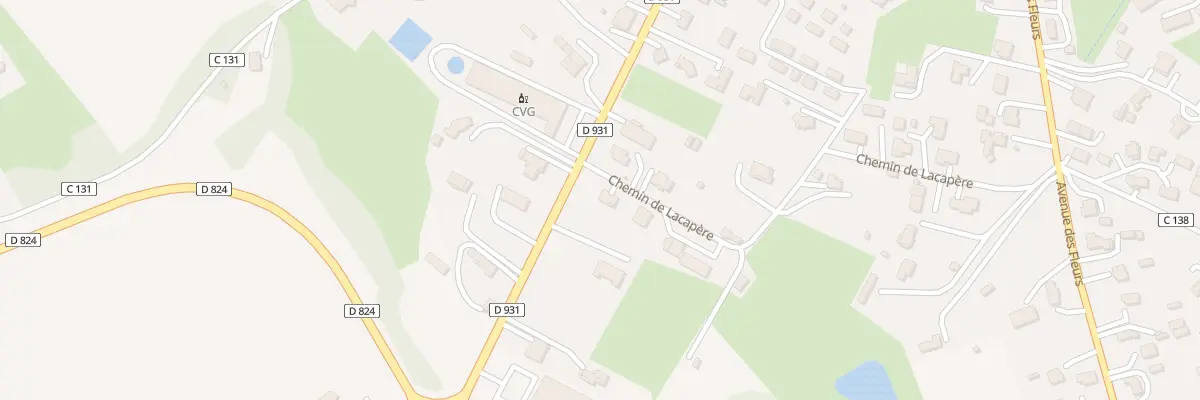 Plan de Chem de Lacapere à Eauze