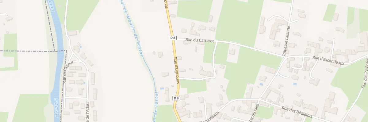 Plan du 8 Rue d’Ugnouas à Tostat