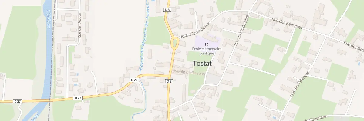 Plan du 1 Rue de Tarbes à Tostat