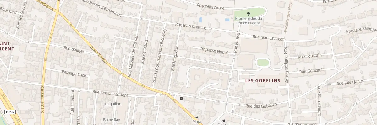 Plan du 16 Rue Félix Santallier au Havre