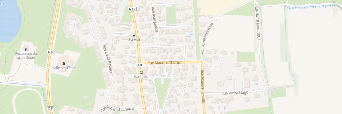 Plan du 8 Rue Maurice Thorez à Soues