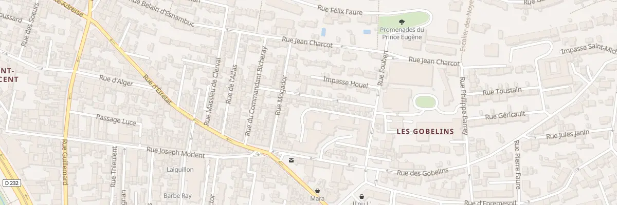 Plan du 18 Rue Félix Santallier au Havre