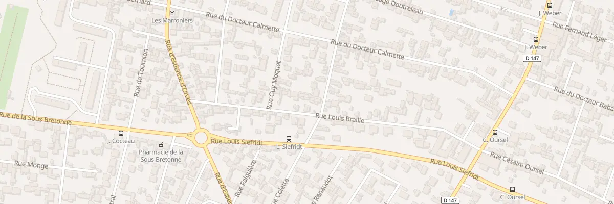 Plan du 23 Rue Louis Braille au Havre