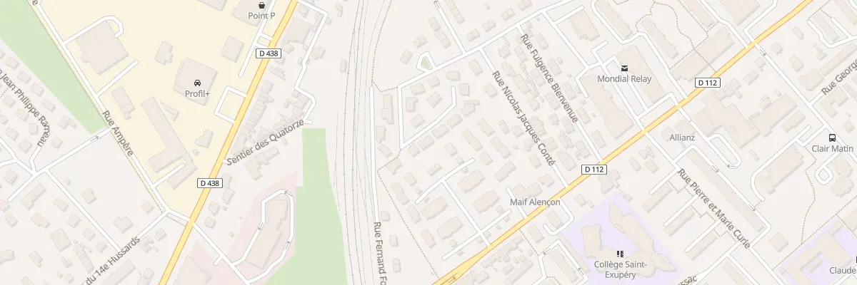 Plan du 16 Rue Jules Ladoumègue à Alençon