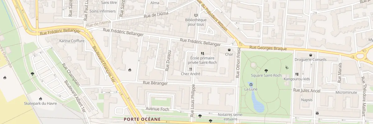 Plan du 17 Rue Béranger au Havre