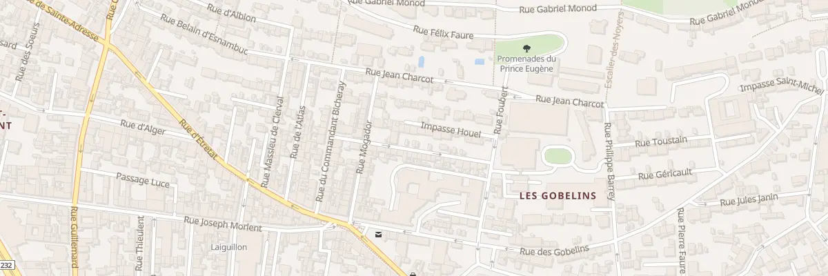 Plan du 13 Rue Félix Santallier au Havre