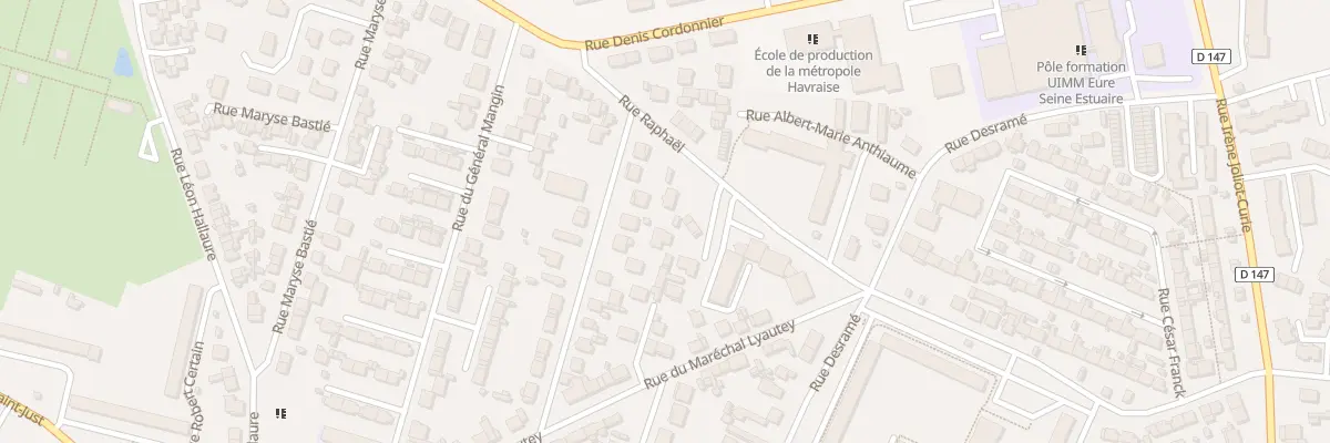Plan du 44 Rue Raphaël au Havre
