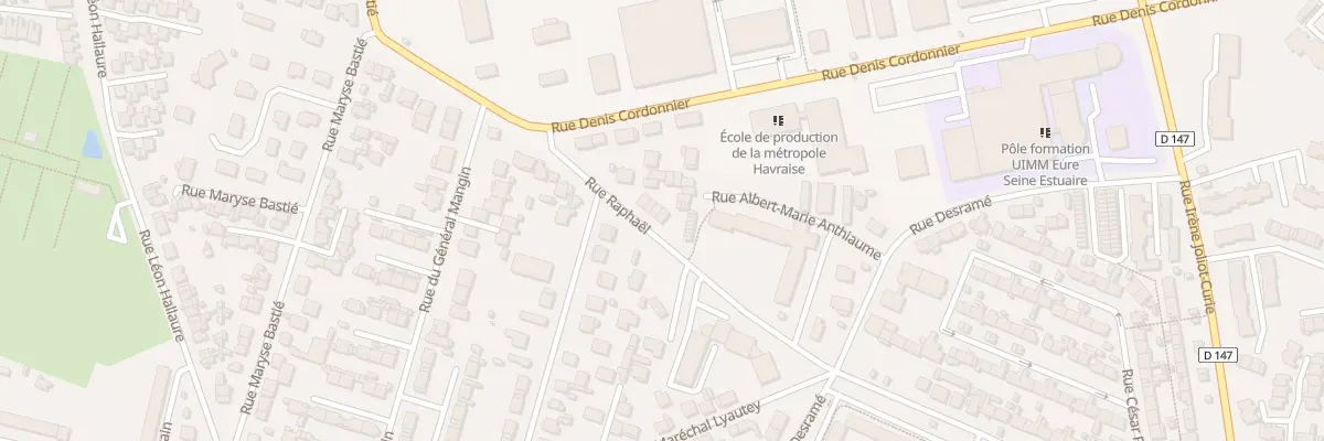 Plan du 43 Rue Raphaël au Havre