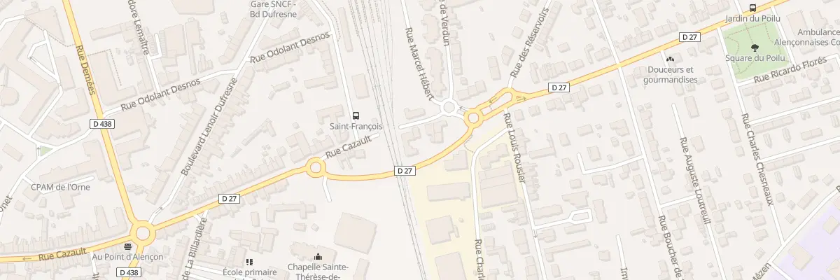 Plan du 6 Av de Courteille à Alençon