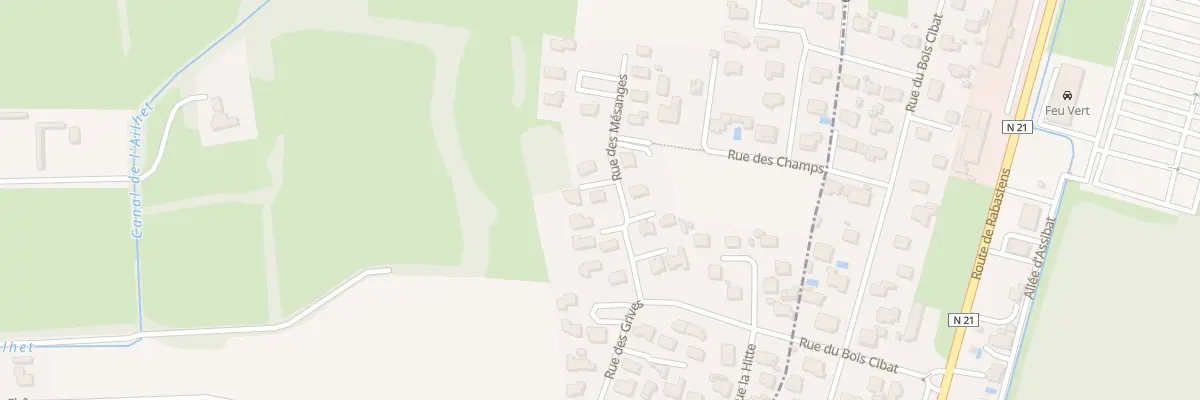 Plan du 9 Rue des Mésanges à Bours