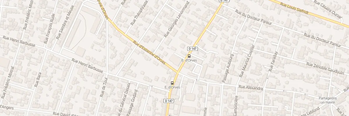 Plan du 2 Rue d’Estienne d’Orves au Havre
