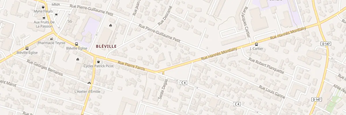 Plan du 7 Rue Hannès Montlairy au Havre