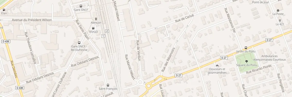 Plan du 22 Rue de Verdun à Alençon