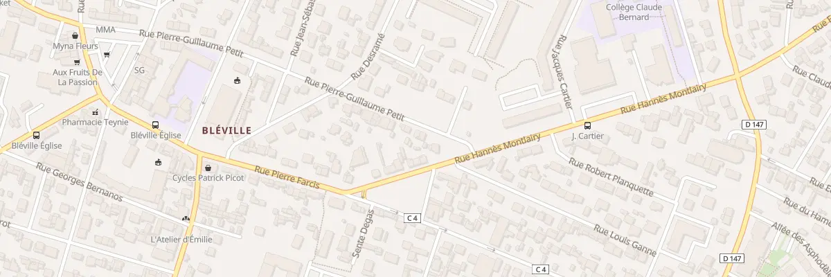 Plan du 60 Rue Pierre Guillaume-Petit au Havre