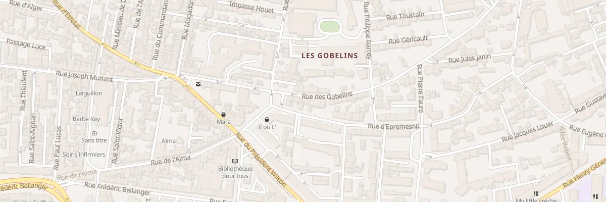 Plan du 12 Rue des Gobelins au Havre