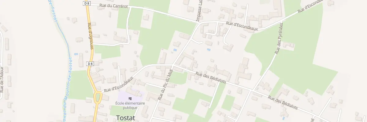 Plan du 1 Rue des Bédialots à Tostat