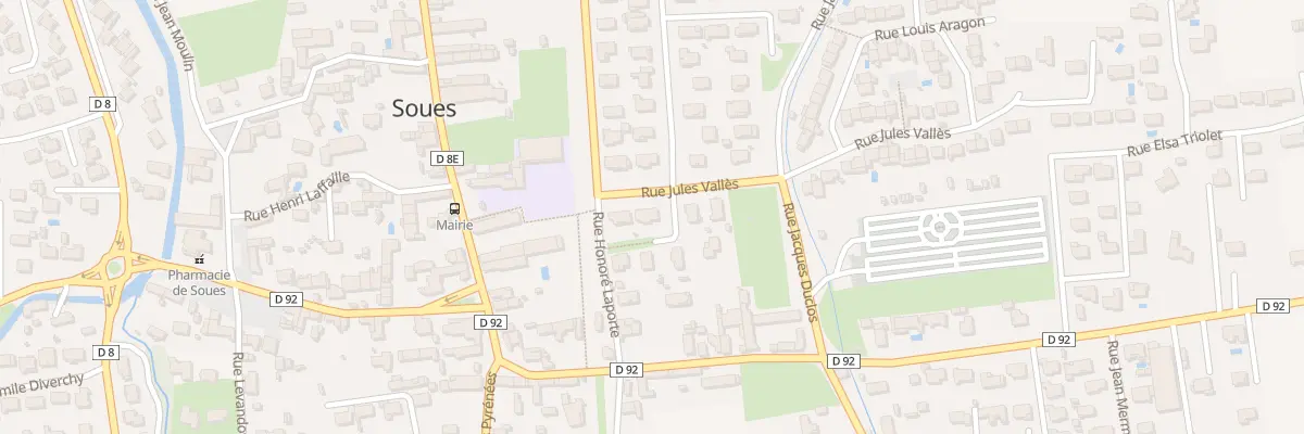 Plan du 3 Rue Jules Vallés à Soues