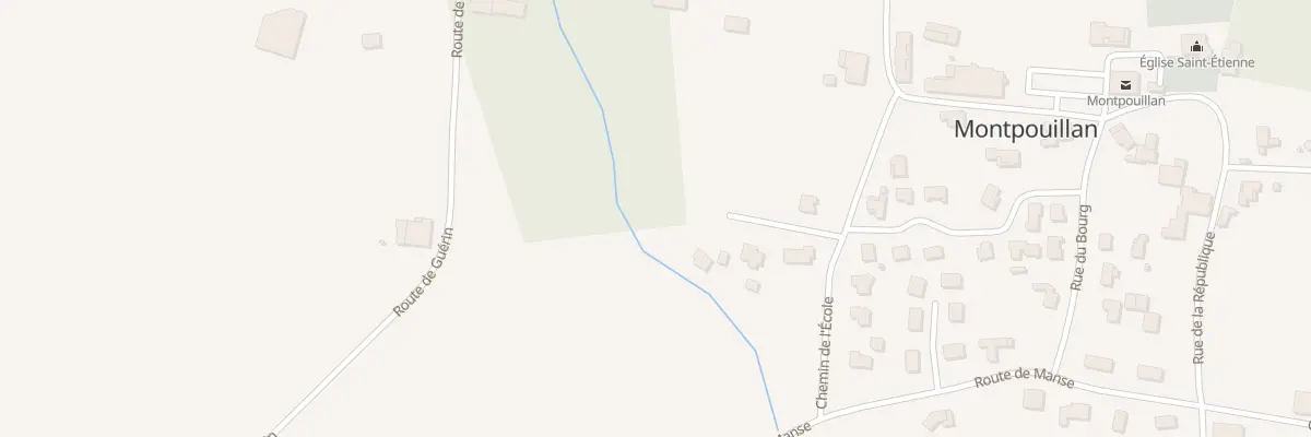 Plan du 75 Che de la Cure à Montpouillan