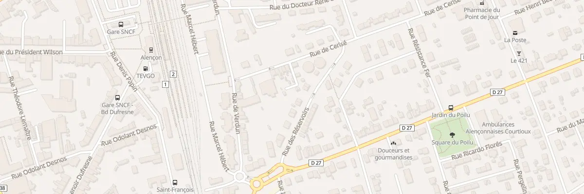 Plan du 11 Rue des Réservoirs à Alençon
