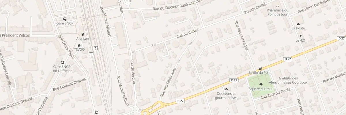 Plan du 15 Rue des Réservoirs à Alençon