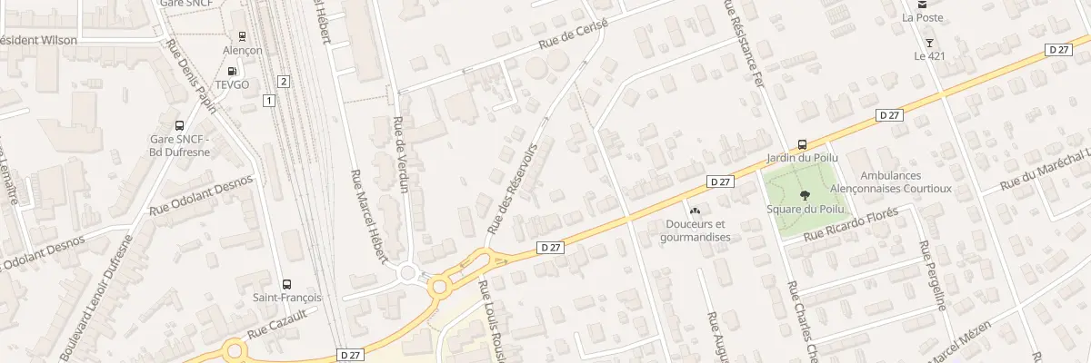 Plan du 8 Rue des Réservoirs à Alençon
