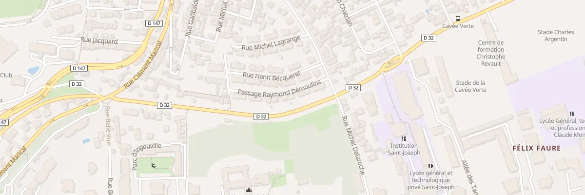 Plan du 30 Pas Raymond Démoulins au Havre