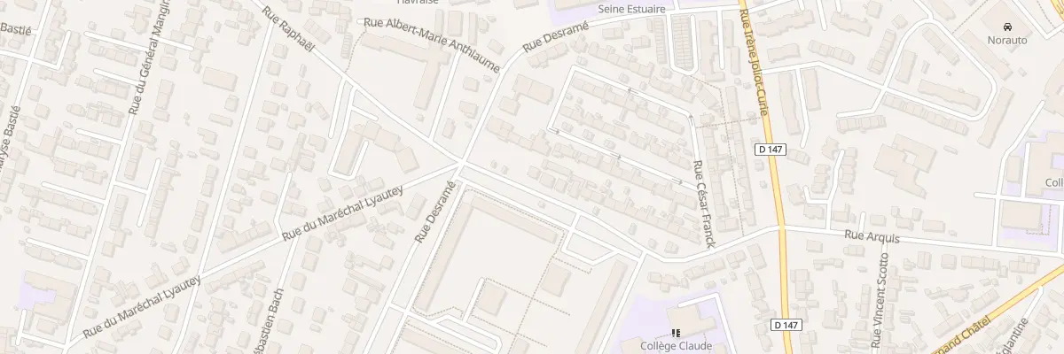 Plan du 9 Rue de la Croix Blanche au Havre