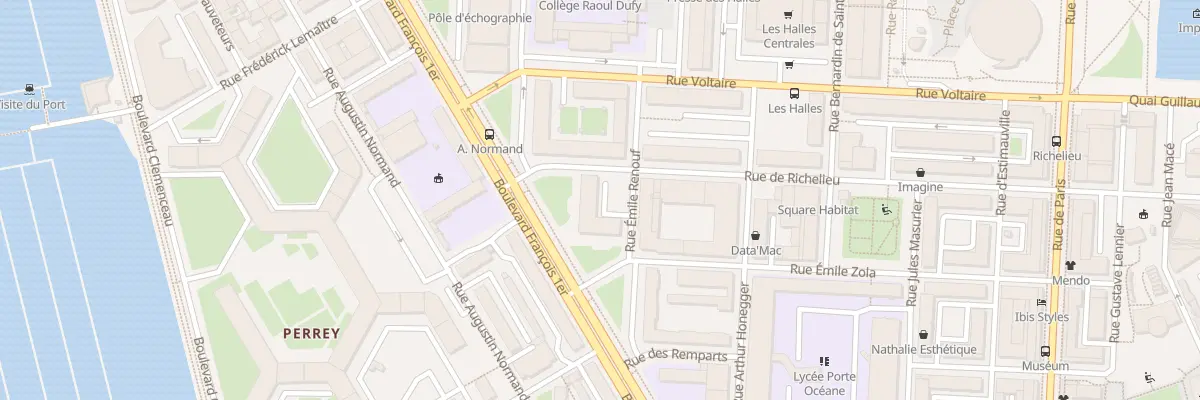 Plan du 100 Bd François 1er au Havre