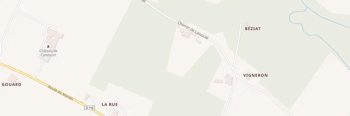 Plan du 543 Che de Lassoulé à Gaujac