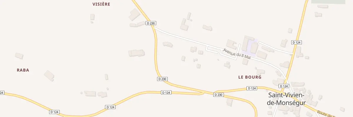 Plan du 11 Av du 8 Mai à Saint-Vivien-de-Monségur