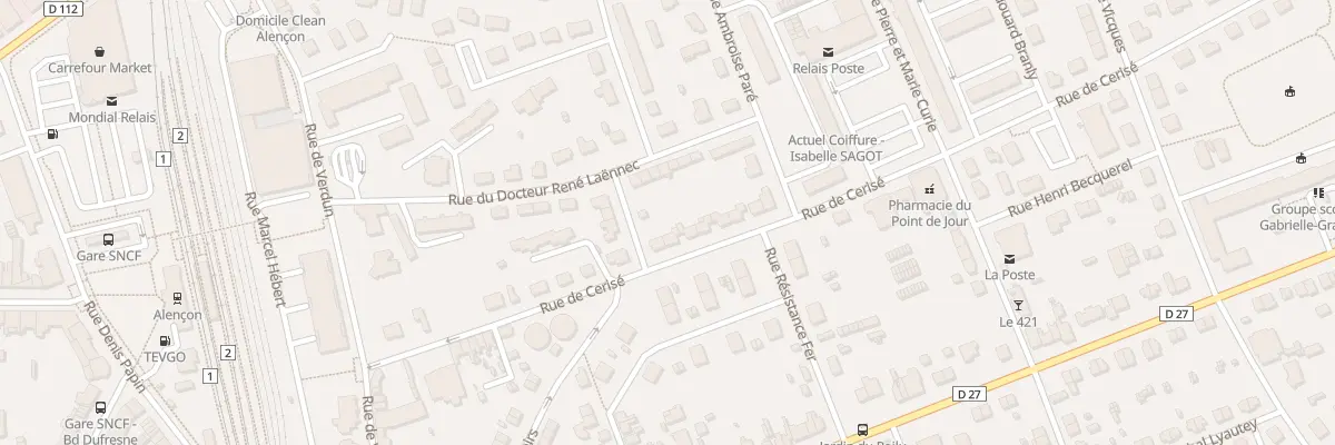 Plan du 23 Rue de Cerisé à Alençon