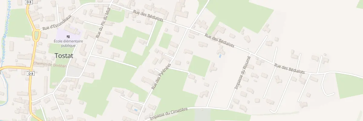 Plan du 8 Rue des Pyrénées à Tostat